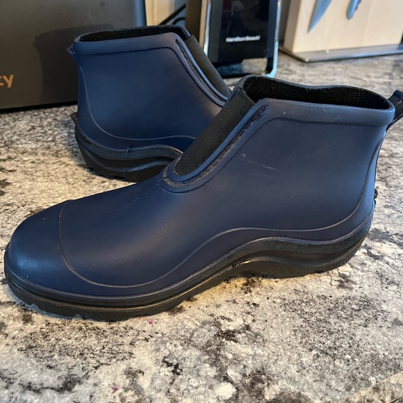 Sloggers Womens Rubber Ankle Gardening Rain Boots Booties Navy Blue US 6/EUR 36 - Picture 5 of 9